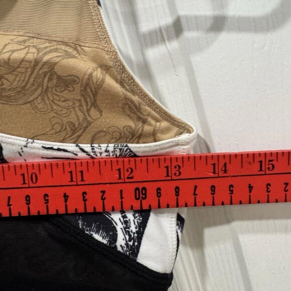 Lululemon Womens White Black Floral Mesh Lined Pullover Tank‎ Top Size 6 - Picture 6 of 10